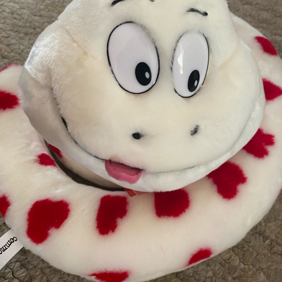 Vintage SNAKE Plush Stuffed Animal Commonwealth Hearts Coiled Valentine - Picture 4 of 16